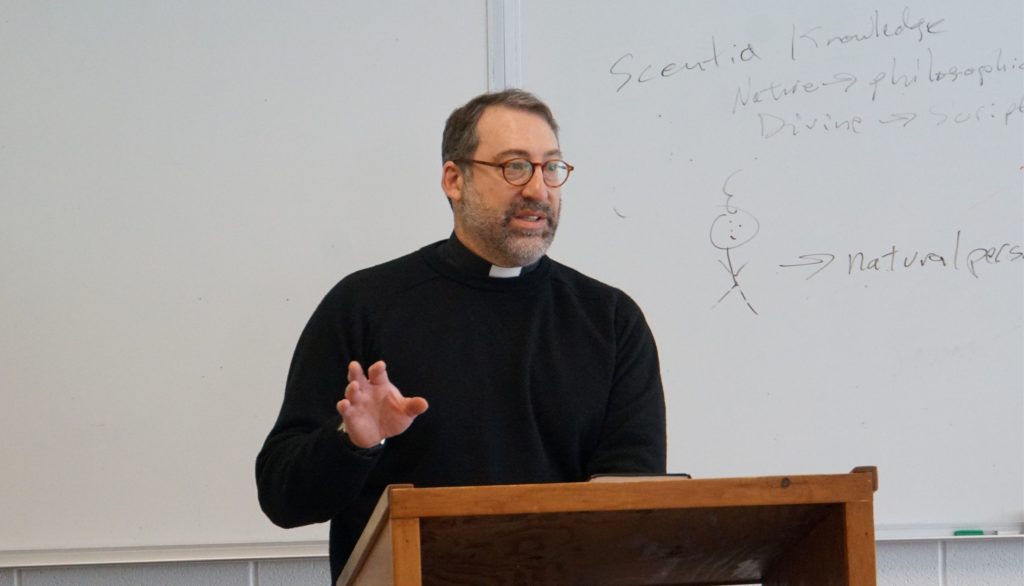 A professor giving a lecture.